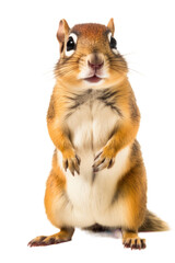 Obraz premium close up of a chipmunk isolated on a transparent background