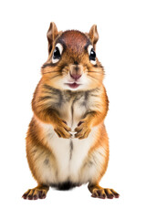 Obraz premium close up of a chipmunk isolated on a transparent background