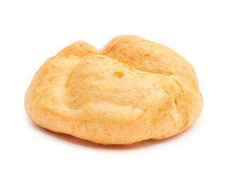Kaiser roll on white background