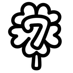 lucky line icon style