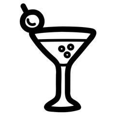 martini line icon style