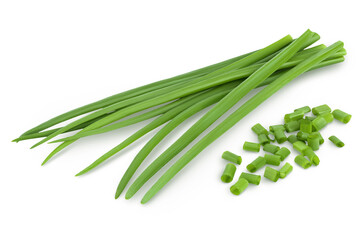 Green onion isolated on the white background with full depth of field