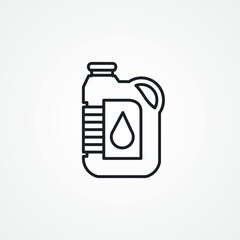 petrol canister line icon, jerrycan line icon.