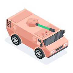 Transportation Isometric Icons 
