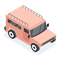 Transportation Isometric Icons 
