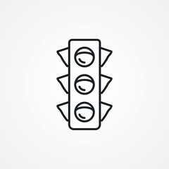 Traffic light line icon. traffic lights outline icon.