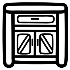 cabinet line icon style