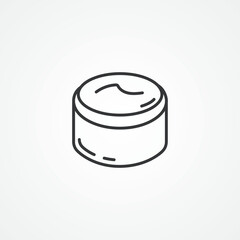 cosmetic cream line icon. skin cream outline icon.