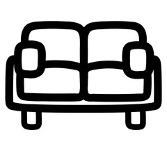 sofa line icon style