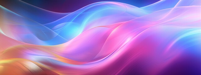 Naklejka premium banner iridescent colors neon palette traspartransparent generative ai