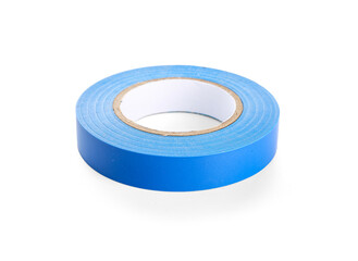 Adhesive tape roll on white background