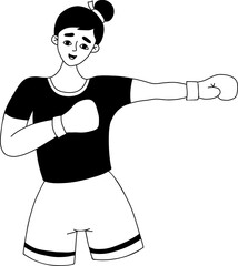Girl athlete boxer
