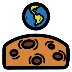 moon filled outline icon style