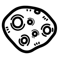 asteroid line icon style