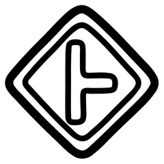side road line icon style