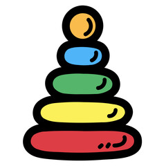 pyramid filled outline icon style