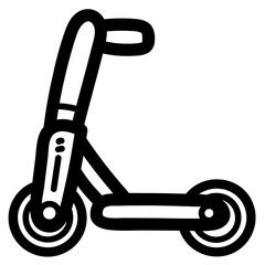 kick scooter line icon style