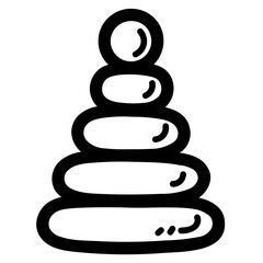 pyramid line icon style