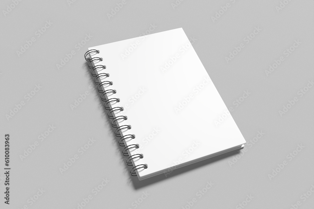 Wall mural A5 spiral Notebook Blank mockup