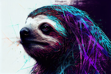 Sloth, an AI-generated picture Generative AI