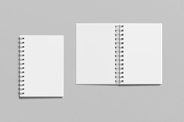 A5 spiral Notebook Blank mockup