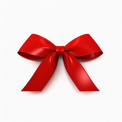 Fototapeta premium Red bow isolated on white background