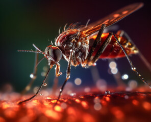 Aedes aegypti  Dengue mosquito macro photo