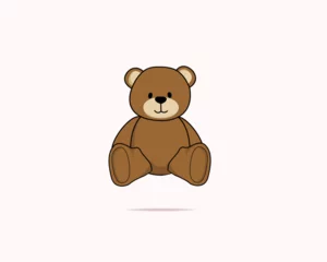 Fotobehang teddy bear doll vector © ulucsevda