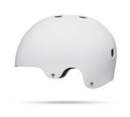Bike Helmet White Blank Isolated 3D Rendering