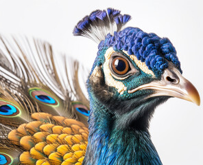 Portrait of a peacock