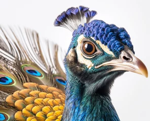 Poster Im Rahmen Portrait of a peacock © Maria