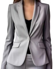 Elegant and Colorful Formal Woman Blazer for the Office. Torso only, isolated on plain background. Generative AI illustration.
