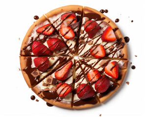 Sweet Chocolate Strawberry Pizza