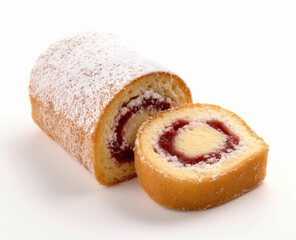 Roulade bread, isolated on white background