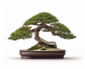 bonsai tree isolated on white background