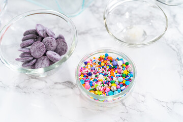 Mermaid chocolate pretzel rods