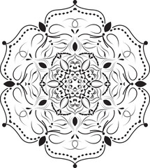 Fototapeta premium Vector art work of mandala_black and white_2_1_