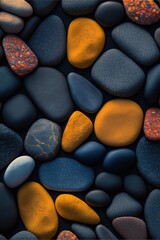 Seamless Pattern Texture Background Stones colors. AI Generate.