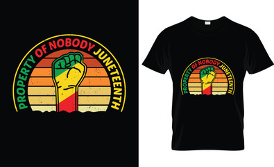 Happy Juneteenth day, Black History Month 19-06-1865. T-Shirt Vector Design Template, property of nobody juneteenth.