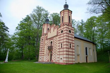 Calvary in Bardejov in summer, Slovakia