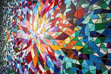 Foto op Plexiglas Bold Mosaic Tiles in a Kaleidoscope Pattern, generative ai © aicandy