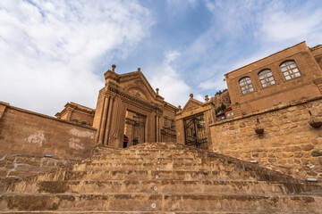 Mardin the ancient city of Mesopotamia and photos taken from various angles of stone houses the architecture of temples and the sky