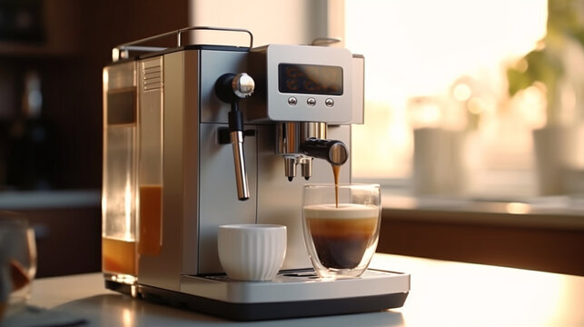 Apparatus for preparing coffee. Generative AI