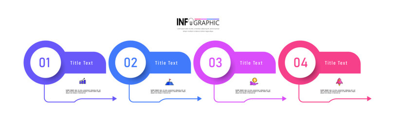 Flat timeline infographic design template vector. 