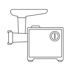 The icon of an electric meat grinder for chopping food on a white background.
