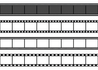 Film strip icon. Film strip icons on isolated background. Film strip isolated set. Vector illustration	
