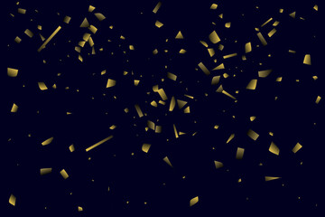 Abstract golden confetti. Decorative element. Luxury background for your design.