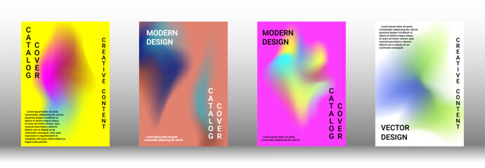 Artistic covers design. Creative fluid colors backgrounds. Set of abstract covers