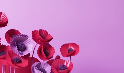 a bunch of red and white flowers on a pink background with a pink background behind them and a pink background behind them with a pink background.  generative ai
