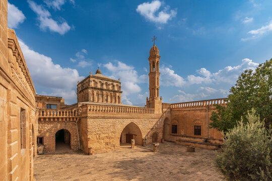 The Church of the Virgin Mary with its wonderful architecture and stonework, located near the town of Midyat in the province of Mardin